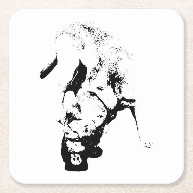 Beantragte Auszeichnung - Labrador Sketch Rechteckiger Pappuntersetzer (Vorderseite)