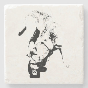 Beantragte Auszeichnung - Labrador Sketch Steinuntersetzer