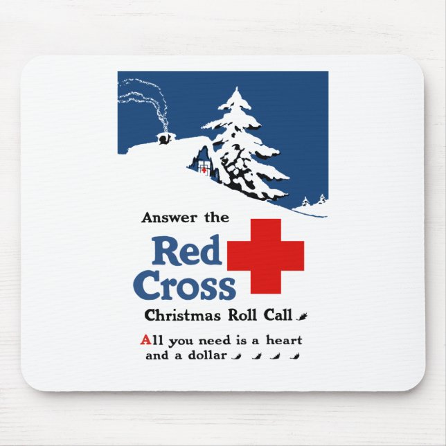 Beantworten Sie das Kreuz-WeihnachtsAppell Mousepad (Vorne)