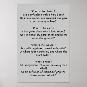 Beantworten Sie mich Poster