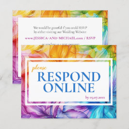 Beantworten Sie online Ethereal Bloom RSVP Karte