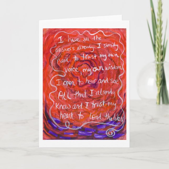 "Beantwortet" Gruß-Karte Karte (Vorderseite)