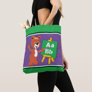 Bear ABC"S School Student Teacher Tote Bag Tasche