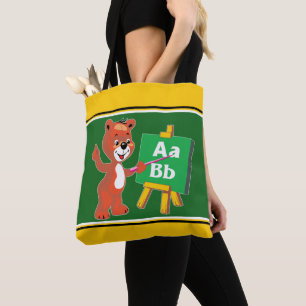 Bear ABC"S School Student Teacher Tote Bag Tasche