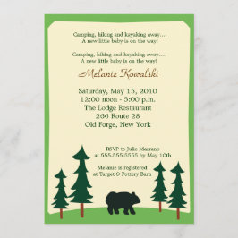Bear Adirondack Lodge 12x18 Baby Dusche Einladung