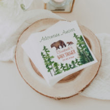 Bear Adventure erwartet Green Trees Baby Dusche