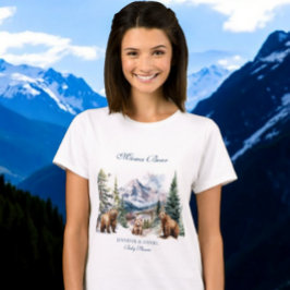 Bear Adventure Snow Mountain Winter Mommy zu sein T-Shirt