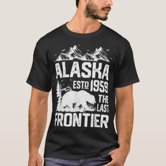Bear Alaska Männer Frauen Alaska Lover Vint T-Shirt