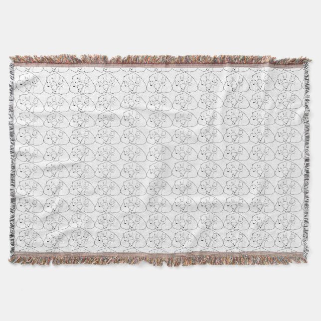 Bear Art Blanket Mother & Cubs Bear Throw Blanket Decke (Vorderseite)