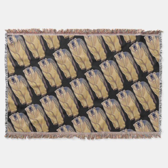 Bear Art Blanket Polar Bear Art Throw Blanket Decke (Vorderseite)