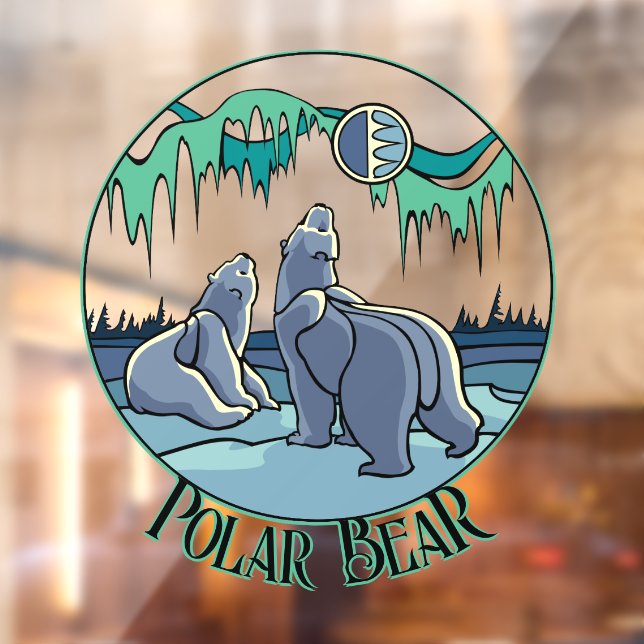 Bear Art Decal Custom Tribal Bear Art Window Fensteraufkleber (Blatt 2)