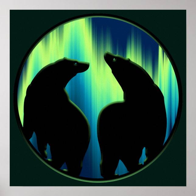 Bear Art Print Tribal Bear Poster Print SM (Vorne)