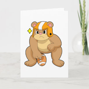 Bear at Football Sports Karte