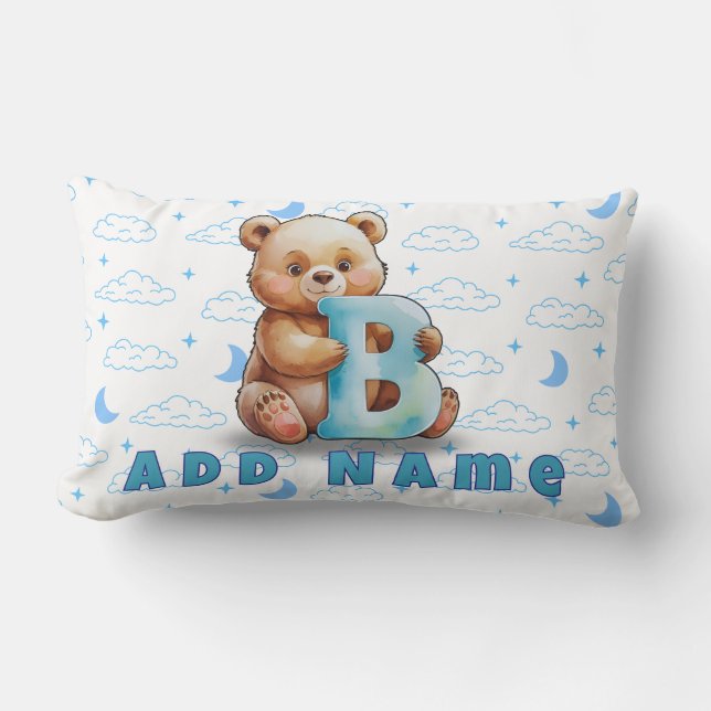 Bear & B - Lumbar Kissen für Baby Boy (Vorderseite)