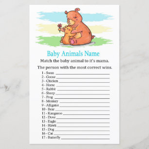 Bear Baby Animes Name Game