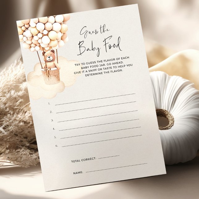 Bear Baby Dusche Game Guess Baby Food (Von Creator hochgeladen)