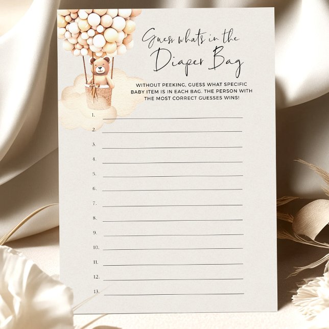 Bear Baby Dusche Game Guess Winzer Tasche (Von Creator hochgeladen)