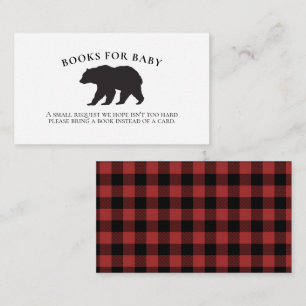 Bear Baby Dusche Karierte Bücher für Baby Begleitkarte
