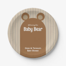 Bear Baby Dusche - Niedliche, klassische Schwanger Pappteller