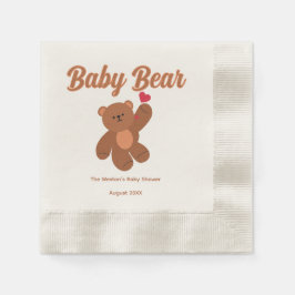 Bear Baby Dusche - Niedliche, klassische Schwanger Serviette