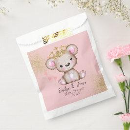 Bear Baby Dusche Princess Funkelnd Pink Geschenktütchen