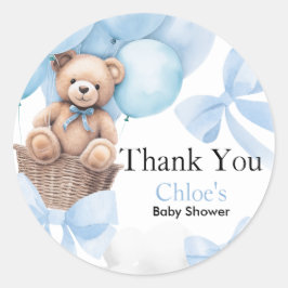 Bear Baby Dusche Runder Aufkleber