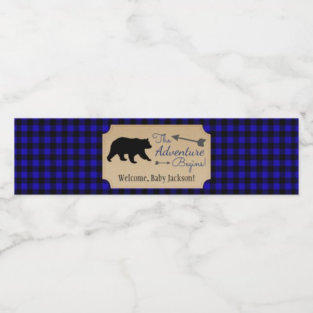 Bear Baby Dusche Wasserflaschen Etiketten (Einzelnes Label)