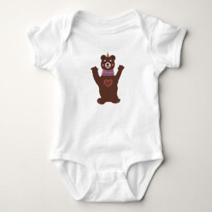 Bear Baby Jersey Bodysuit Strampler