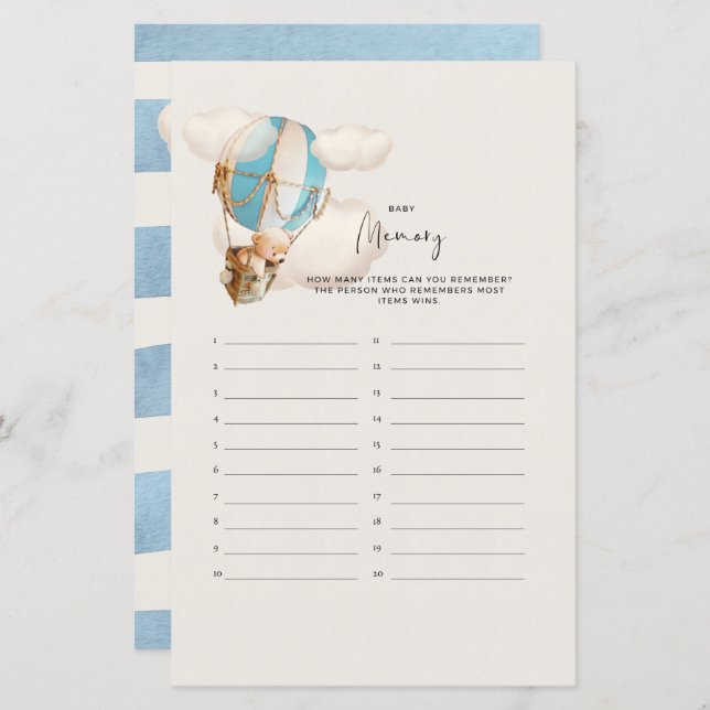 Bear Baby Shooting Game - Baby Memory (Vorne/Hinten)