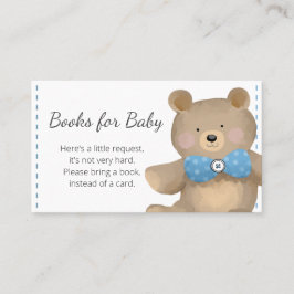 Bear Baby Shower Books für Baby Visitenkarte