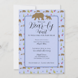 Bear Baby Shower Einladung für Baby Boys