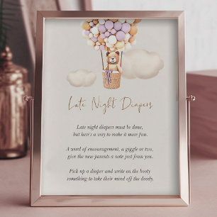 Bear Baby Shower Game - Late Night Diapers