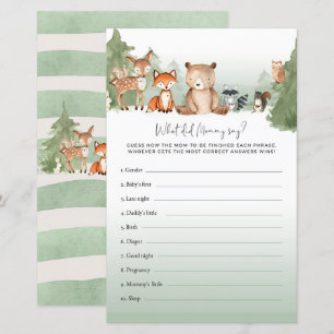 Bear Baby Shower Game Was hat Mommy gesagt?