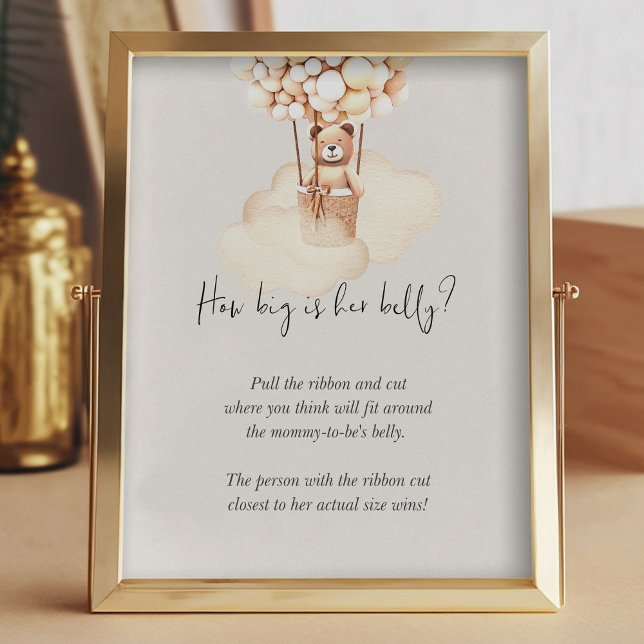 Bear Baby Shower Game wie groß ist ihr Bauch (Von Creator hochgeladen)