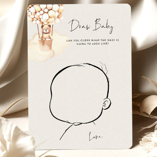 Bear Baby Shower Game Zeichne Baby