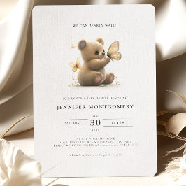Bear Baby Shower Invitation Geschlecht neutral Einladung