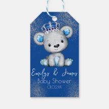 Bear Baby Shower Prince Funkelnd Blue Boys