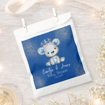 Bear Baby Shower Prince Funkelnd Blue Boys