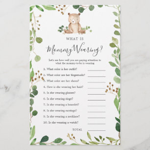 Bear Baby Shower Was ist Mami Wear?