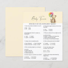 Bear - Baby Trivia | Baby Showspiel