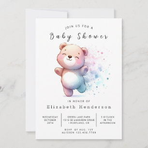 Bear Babydusche mit bezauberndem Geschmack Einladung