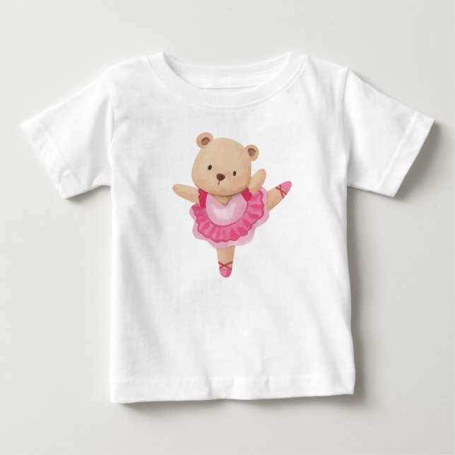 Bear Ballerina Baby T-shirt (Vorderseite)