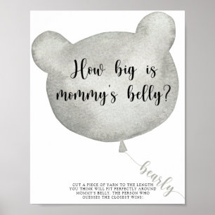 Bear Balloon How big is maman's ventre jeu Poster