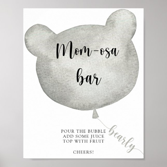 Bear Balloon \ Mama-osa-Bar-Poster Poster (Vorne)