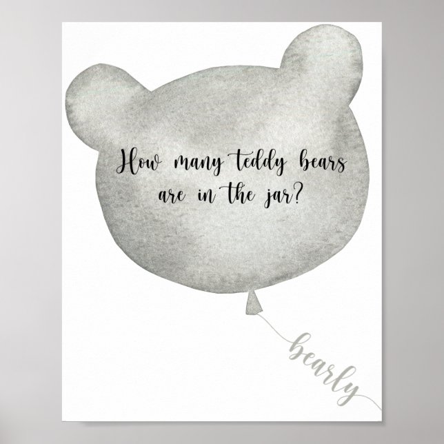 Bear Balloon rächen Sie, wie viele Teddy Bären Pos Poster (Vorne)