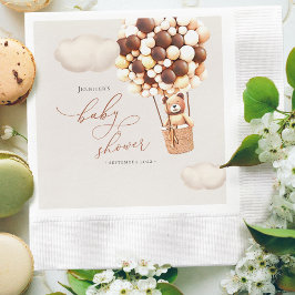 Bear Balloons Babydusche Papier Napkins Serviette