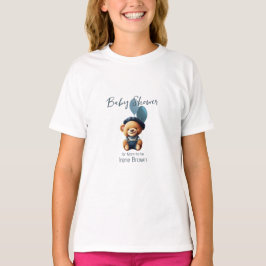 Bear Balloons Babydusche Personalisierter T - Shir T-Shirt