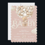 Bear Balloons Bearly Wait Baby Girl Dusche Einladung<br><div class="desc">Ein kleiner Bär ist unterwegs? Natürlich wirst du feiern! Dieses Bärenballon " We Can Bearly Wait" Design hilft Ihnen bei der Planung einer tollen Baby Girl Dusche!</div>