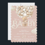 Bear Balloons Bearly Wait Baby Girl Dusche Einladung<br><div class="desc">Ein kleiner Bär ist unterwegs? Natürlich wirst du feiern! Dieses Bärenballon " We Can Bearly Wait" Design hilft Ihnen bei der Planung einer tollen Baby Girl Dusche!</div>