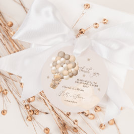 Bear Balloons Brown Bearly Wait Baby Dusche Geschenkanhänger